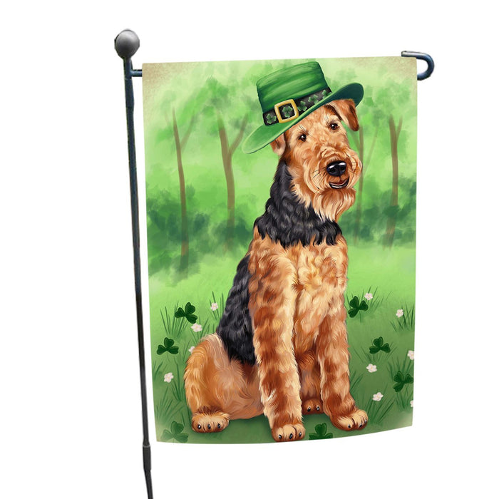 St. Patricks Day Irish Portrait Airedale Terrier Dog Garden Flag GFLG48404
