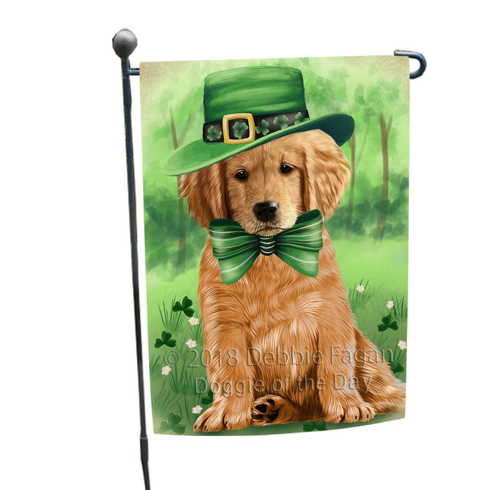 St. Patricks Day Irish Portrait Golden Retriever Dog Garden Flag GFLG48717