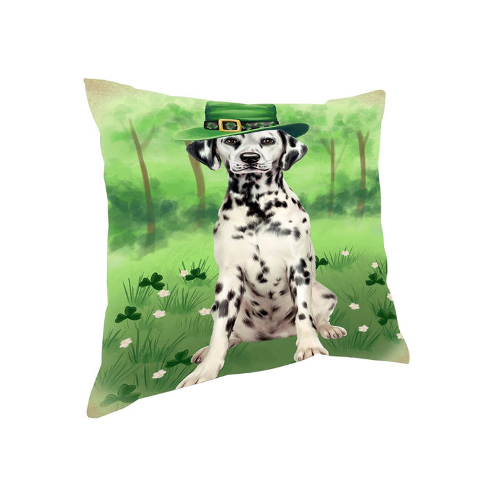 St. Patricks Day Irish Portrait Dalmatian Dog Pillow PIL51024