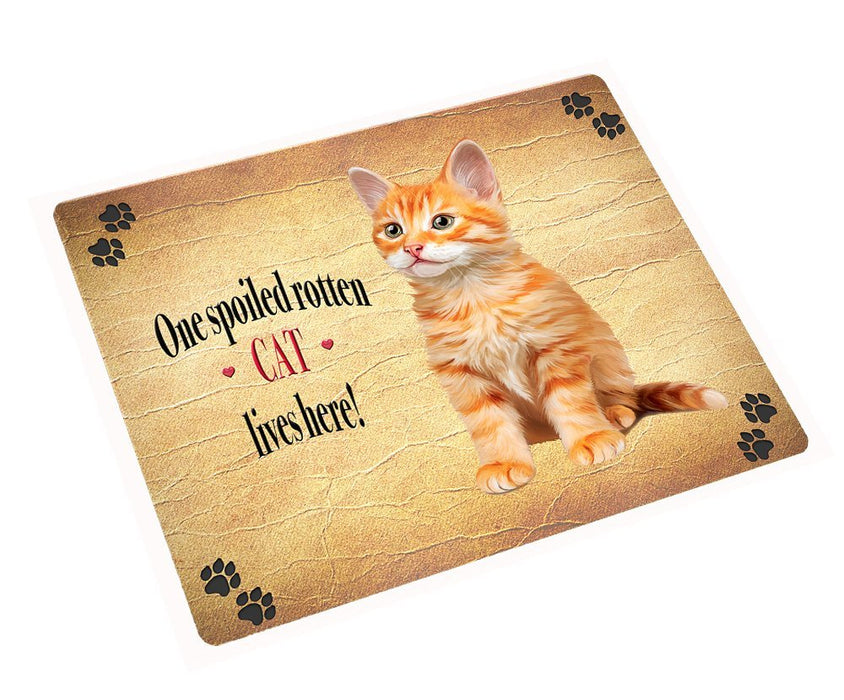 Tabby Orange Spoiled Rotten Cat Magnet