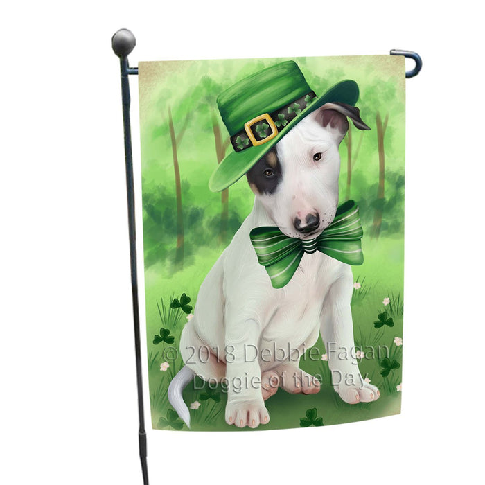 St. Patricks Day Irish Portrait Bull Terrier Dog Garden Flag GFLG48655