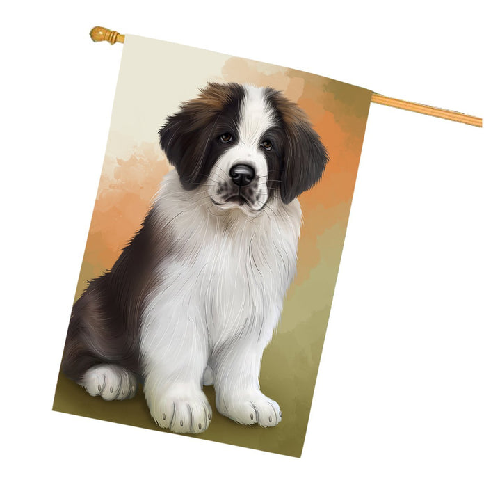 Saint Bernards Dog House Flag