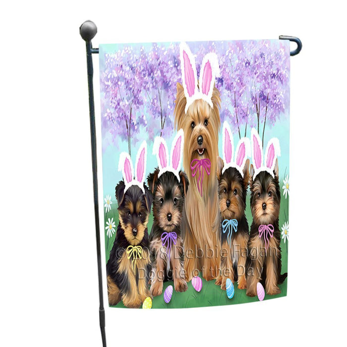 Yorkshire Terriers Dog Easter Holiday Garden Flag GFLG49090