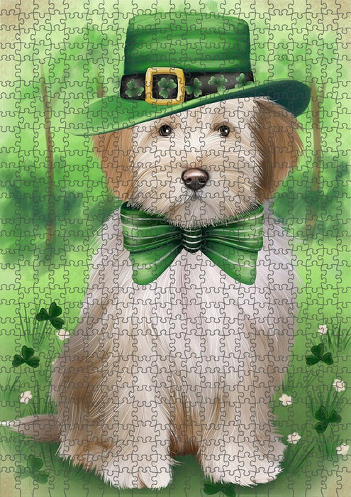 St. Patricks Day Irish Portrait Tibetan Terrier Dog Puzzle with Photo Tin PUZL51957