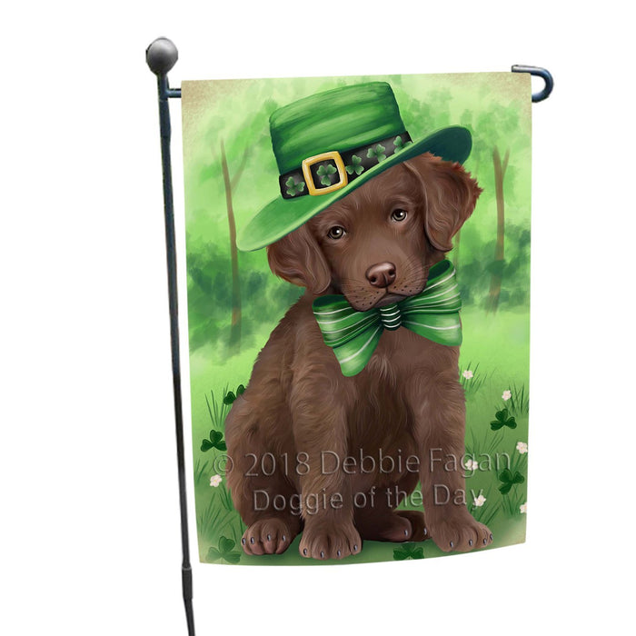 St. Patricks Day Irish Portrait Chesapeake Bay Retriever Dog Garden Flag GFLG48680