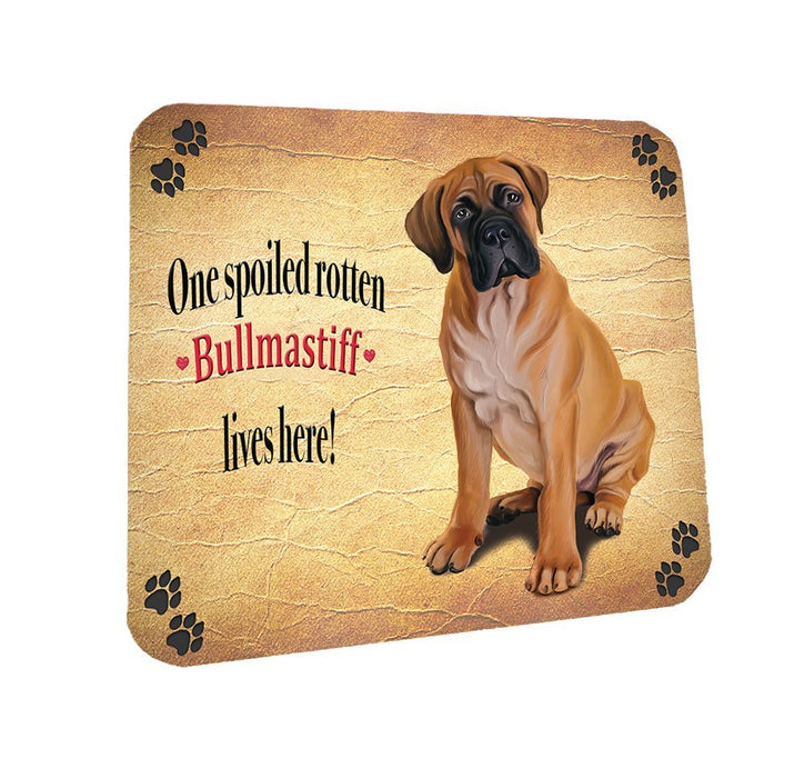 Spoiled Rotten Bullmastiff Dog Coasters Set of 4