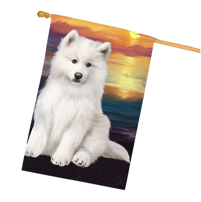 Samoyed Dog House Flag FLG48536