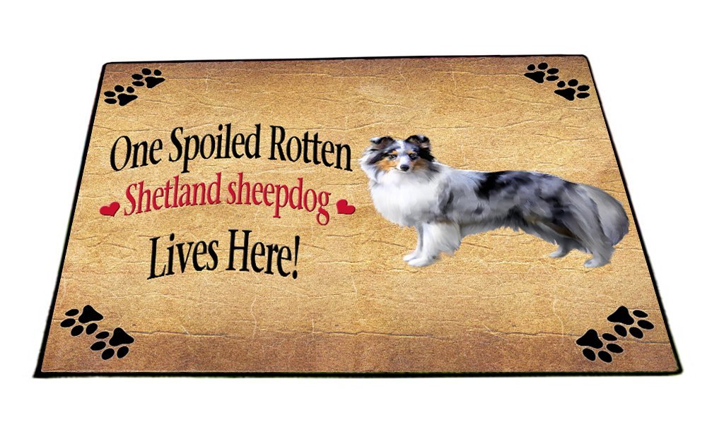 Spoiled Rotten Shetland Sheepdog Dog Indoor/Outdoor Floormat