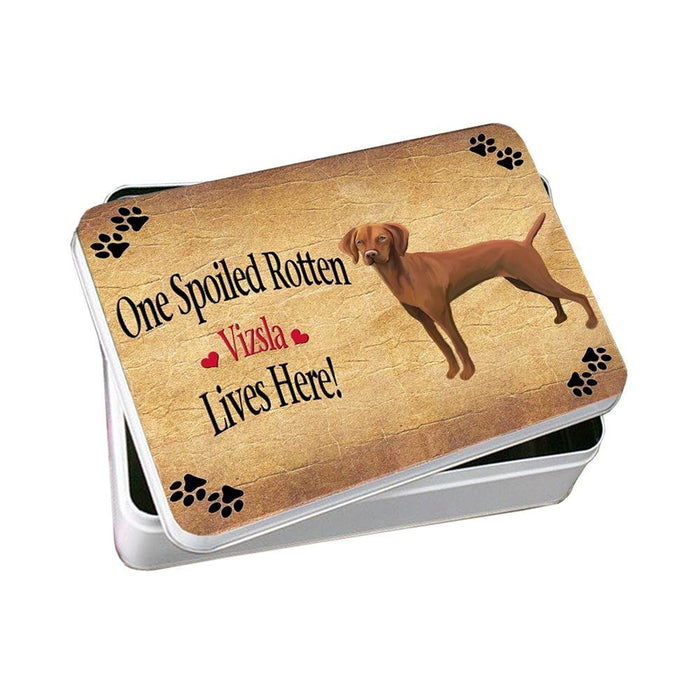 Vizsla Spoiled Rotten Dog Photo Storage Tin