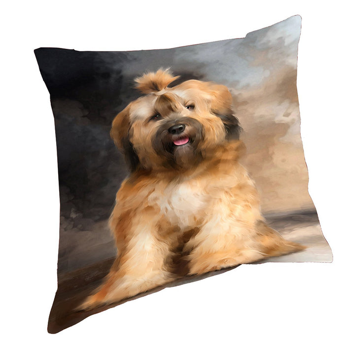Tibetan Terrier Dog Throw Pillow
