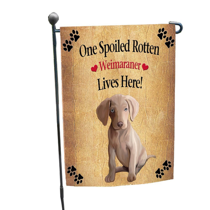 Spoiled Rotten Weimaraner Puppy Dog Garden Flag