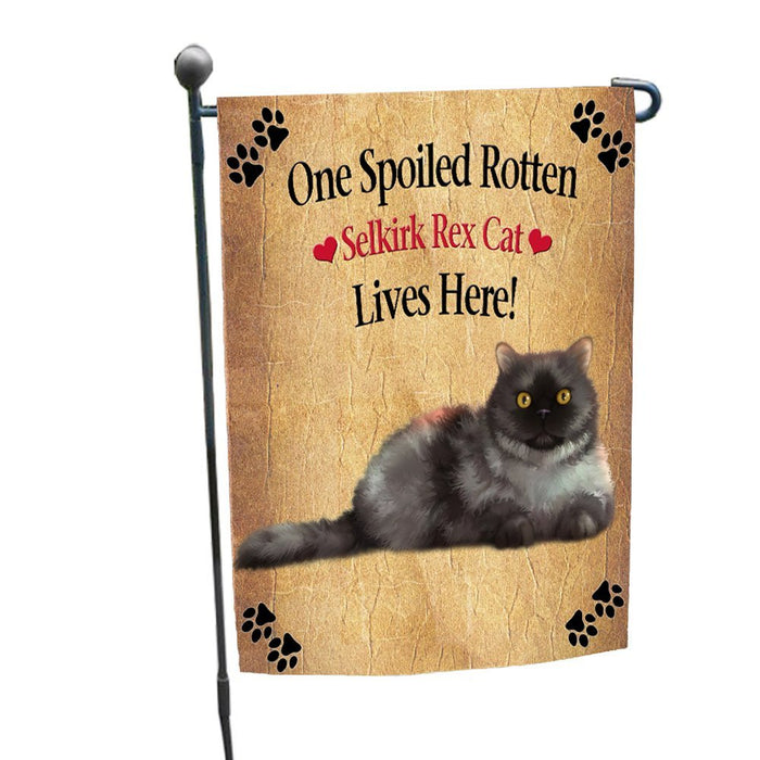 Spoiled Rotten Selkirk Rex Dog Garden Flag