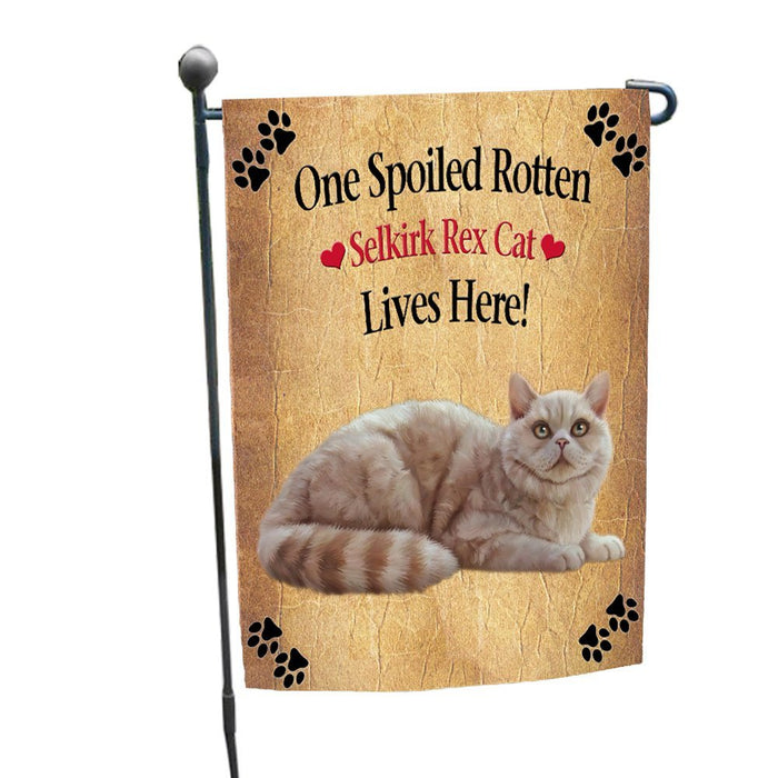 Spoiled Rotten Selkirk Rex Dog Garden Flag