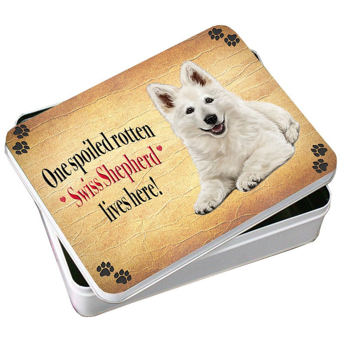 Swiss Shepherd Spoiled Rotten Dog Photo Storage Tin
