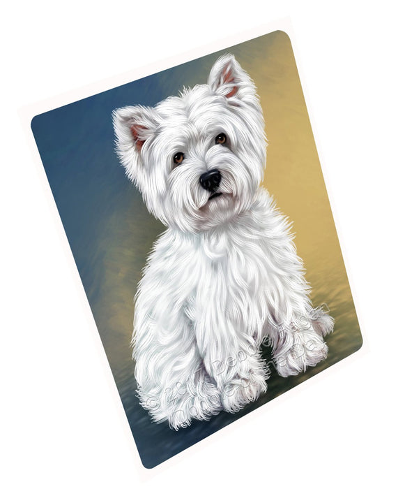 West Highland Terriers Puppy Dog Art Portrait Print Woven Throw Sherpa Plush Fleece Blanket
