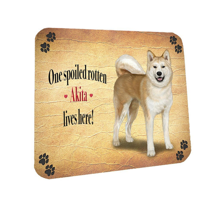 Spoiled Rotten Akita Dog Coasters Set of 4