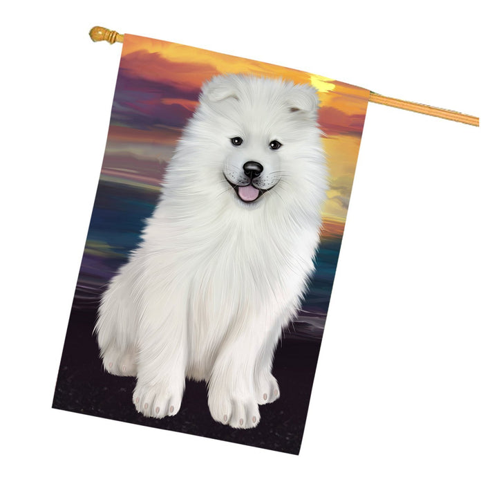 Samoyed Dog House Flag FLG48538