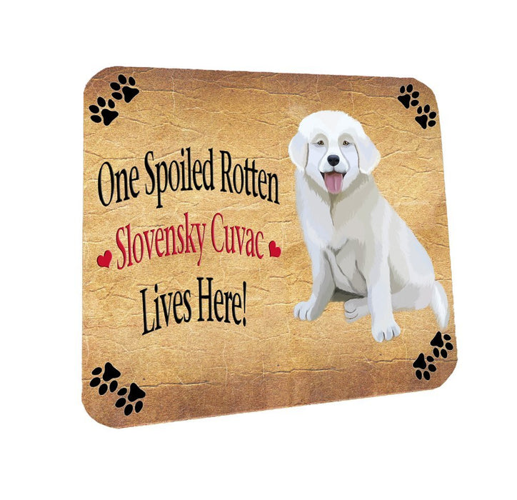 Slovensky Cuvac Spoiled Rotten Dog Coasters Set of 4