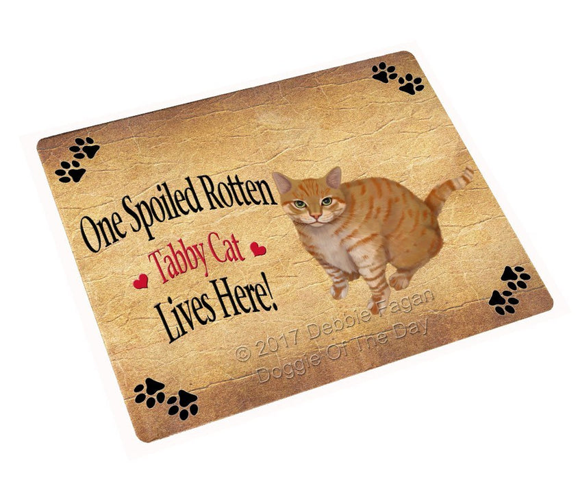 Spoiled Rotten Tabby Cat Large Refrigerator / Dishwasher Magnet