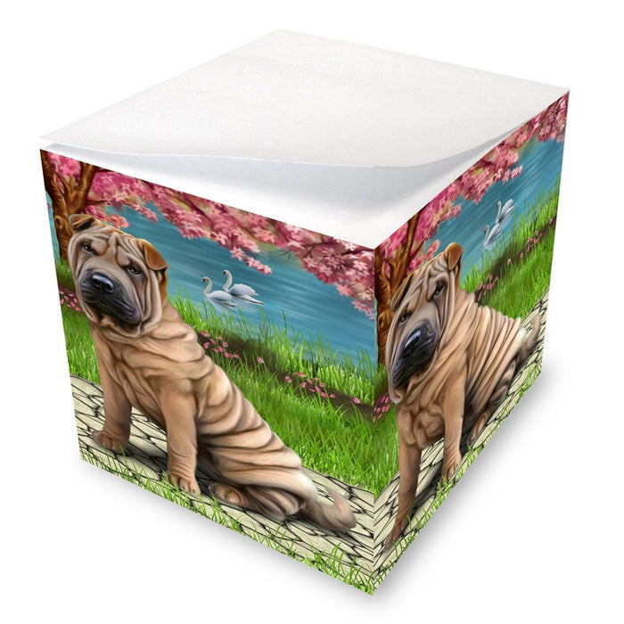 Shar-Pei Dog Note Cube