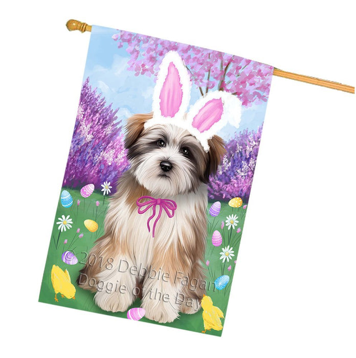 Tibetan Terrier Dog Easter Holiday House Flag FLG49382