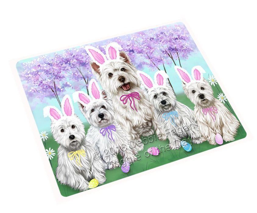 West Highland Terriers Dog Easter Holiday Tempered Cutting Board C52155