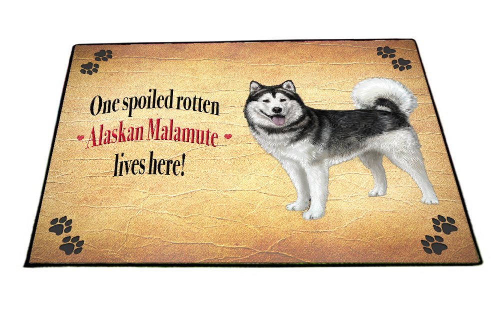 Spoiled Rotten Alaskan Malamute Dog Floormat