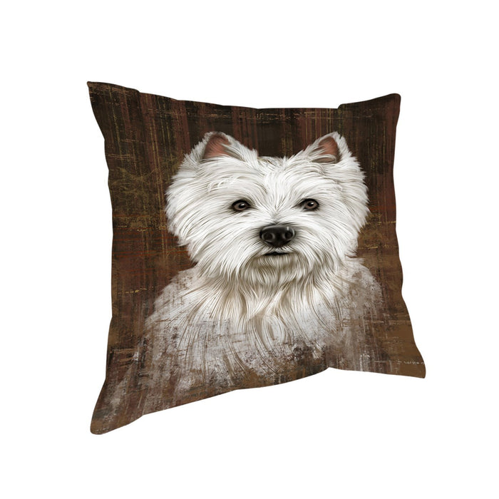 Rustic West Highland White Terrier Dog Pillow PIL49128