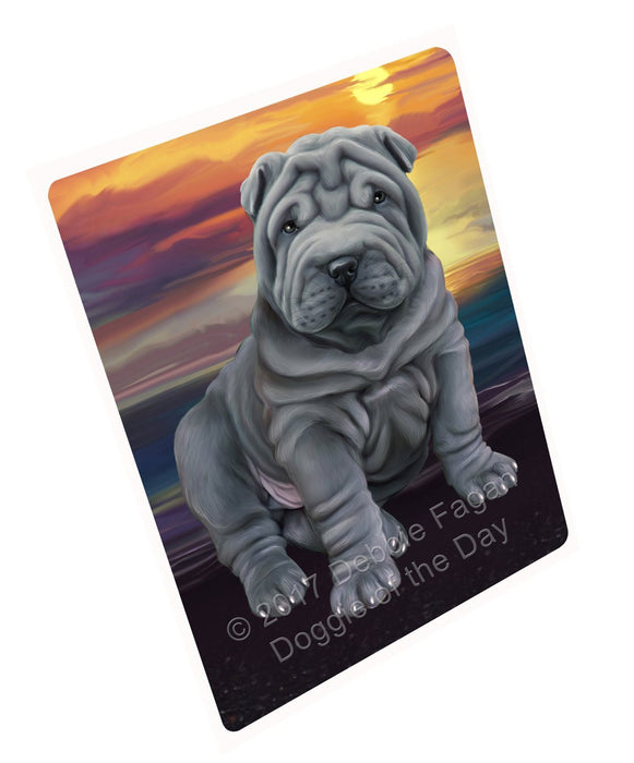 Shar-Pei Dog Tempered Cutting Board
