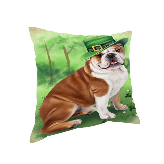 St. Patricks Day Irish Portrait Bulldog Pillow PIL50852