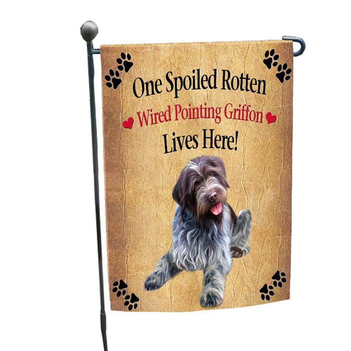 Spoiled Rotten Wirehaired Pointing Griffon Dog Garden Flag