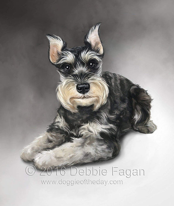 Miniature Schnauzer Dog Art Portrait Print Handmade Artwork Assorted Pets Greeting Cards and Note Cards with Envelopes for All Occasions and Holiday Seasons
