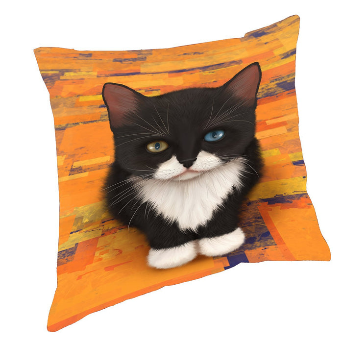 Tuxedo Cat Throw Pillow