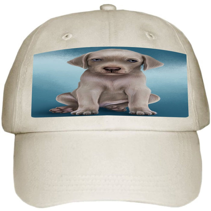 Weimaraner Dog Ball Hat Cap HAT48843 (White)