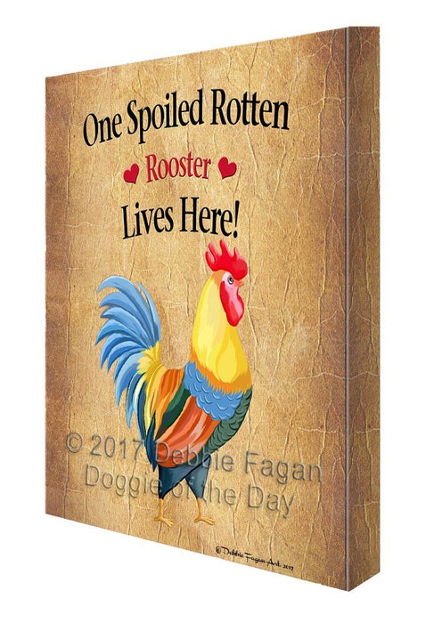 Spoiled Rotten Rooster Canvas Wall Art D579