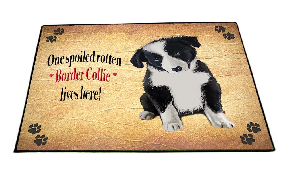 Spoiled Rotten Border Collie Dog Floormat