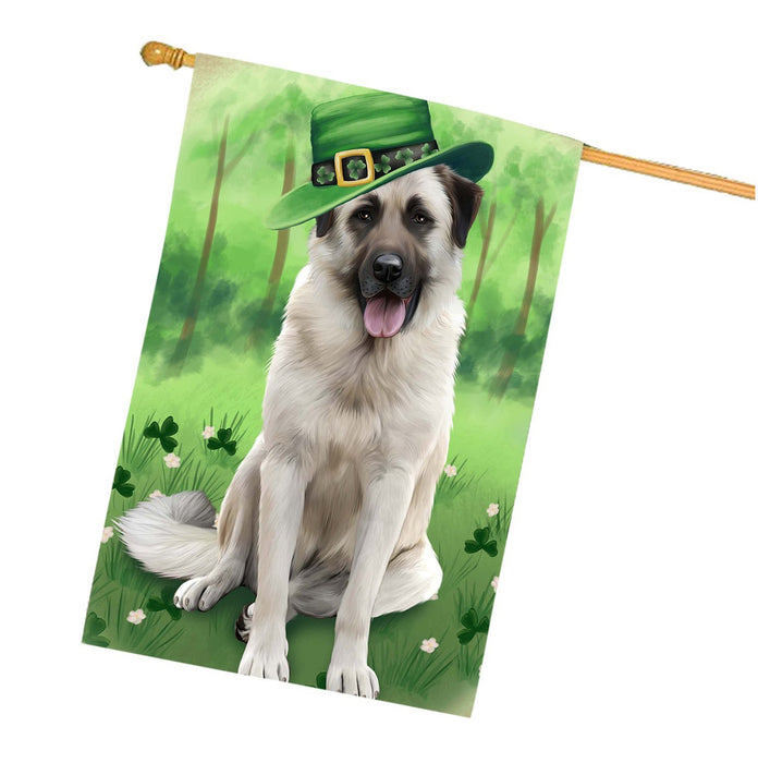 St. Patricks Day Irish Portrait Anatolian Shepherd Dog House Flag FLG48466