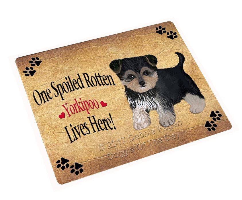 Spoiled Rotten Yorkipoo Dog Tempered Cutting Board
