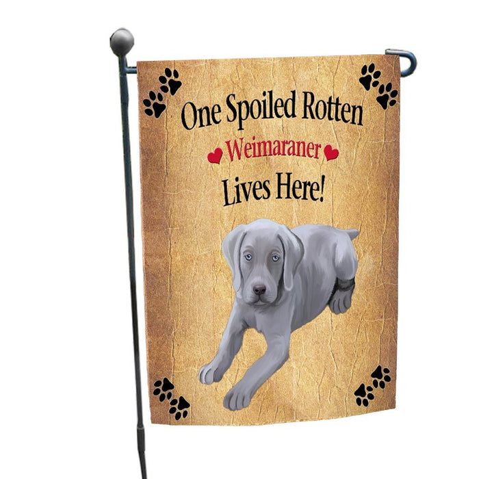 Spoiled Rotten Weimaraner Puppy Dog Garden Flag