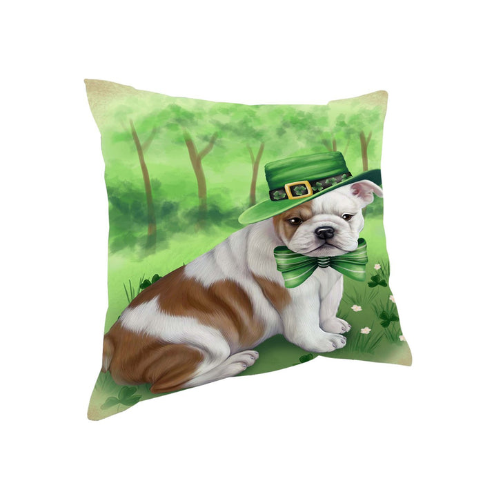 St. Patricks Day Irish Portrait Bulldog Pillow PIL50872