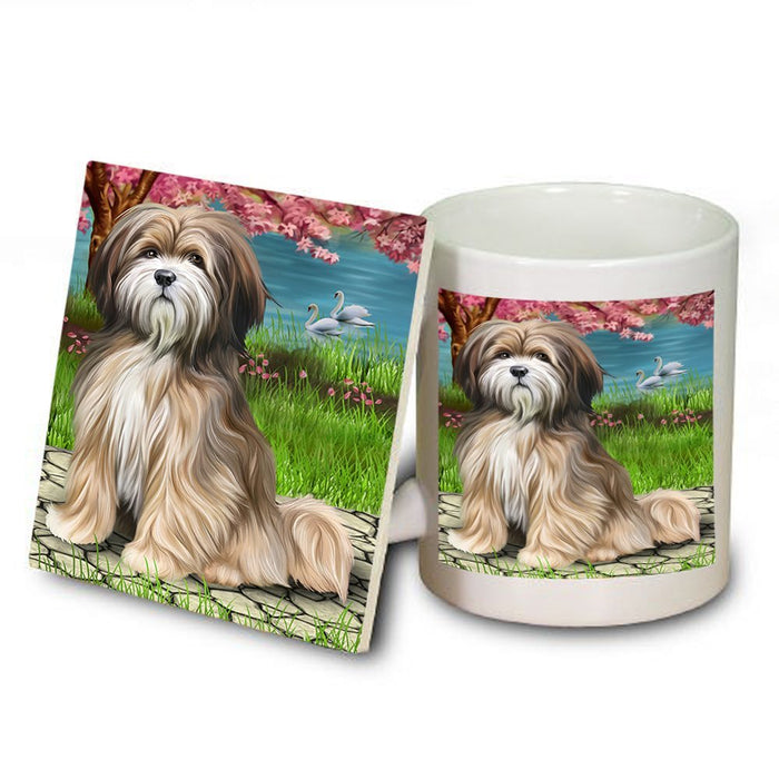 Tibetan Terrier Dog Mug and Coaster Set MUC48526