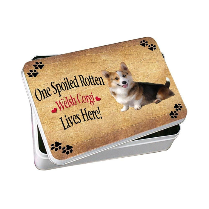 Welsh Corgi Spoiled Rotten Dog Photo Storage Tin