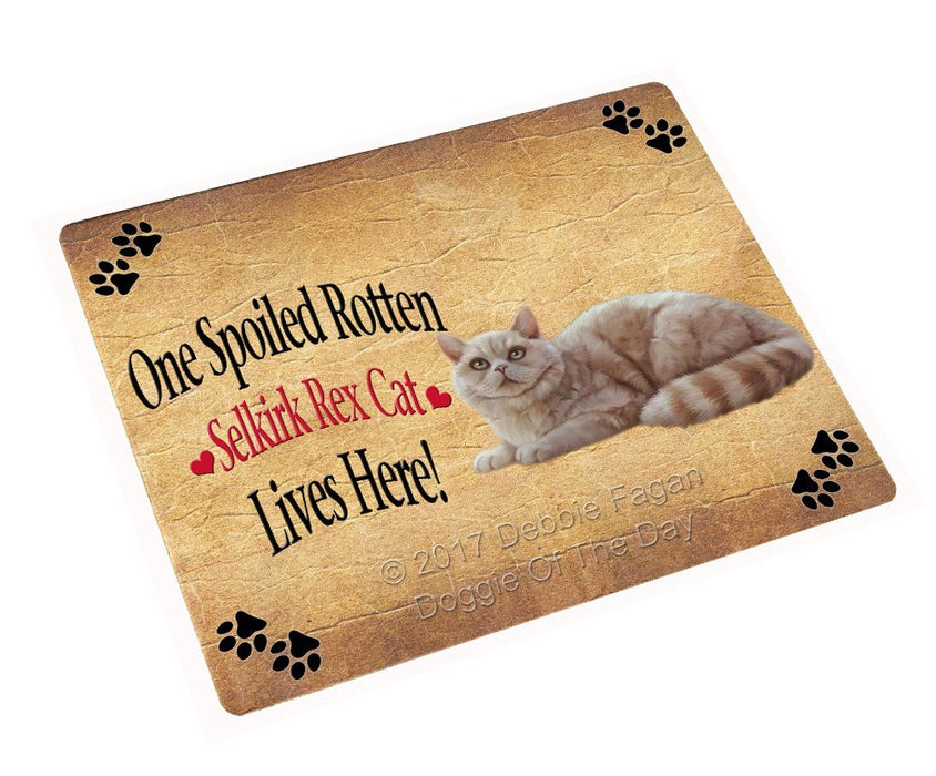 Spoiled Rotten Selkirk Rex Dog Tempered Cutting Board