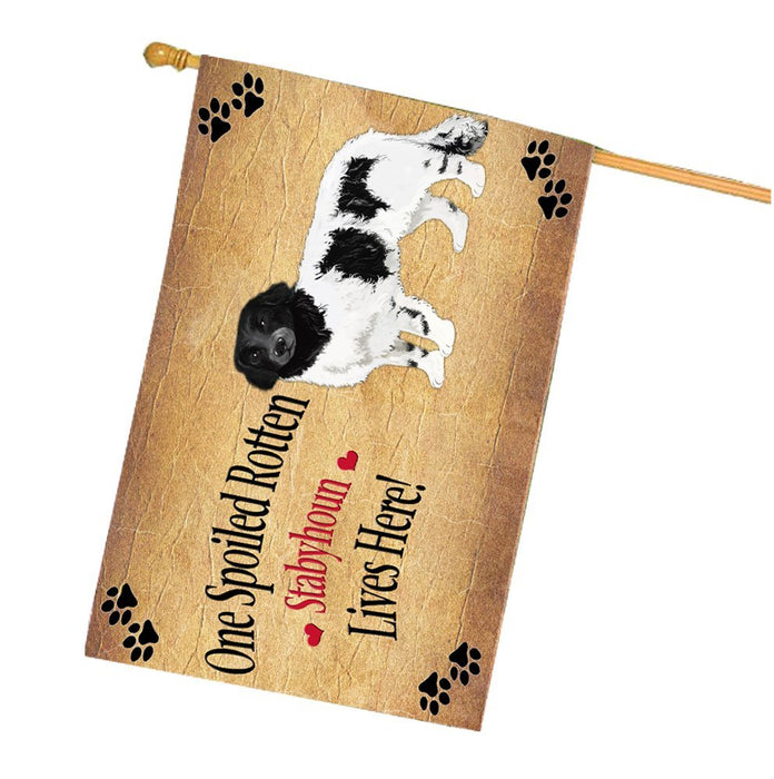 Spoiled Rotten Stabyhoun Dog House Flag