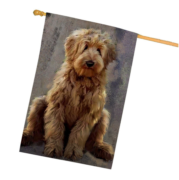 Wheaten Terrier Dog House Flag FLG48453