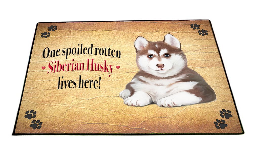 Spoiled Rotten Siberian Husky Dog Floormat