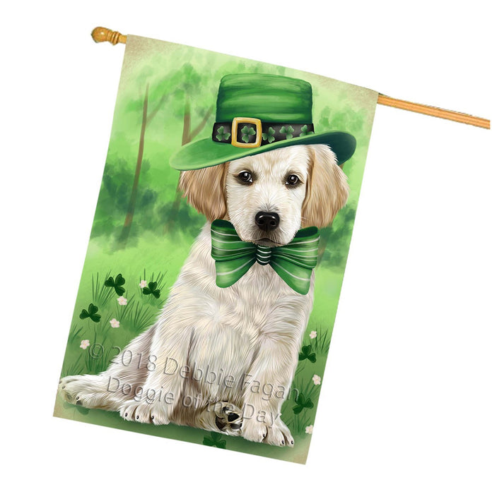 St. Patricks Day Irish Portrait Labrador Retriever Dog House Flag FLG48791
