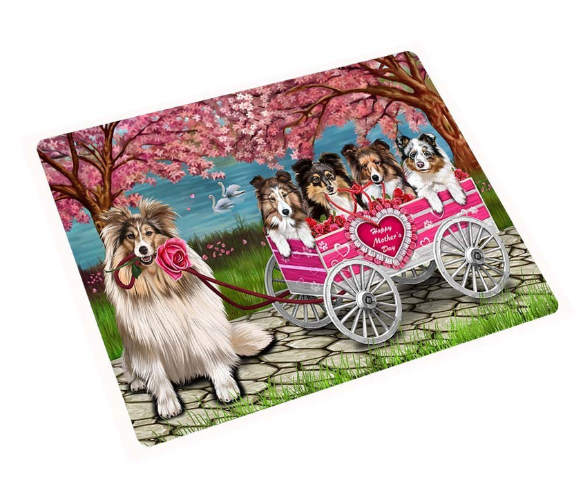 Shelties Mother's Day Dog Large Refrigerator / Dishwasher Magnet 11.5" x 17.6"