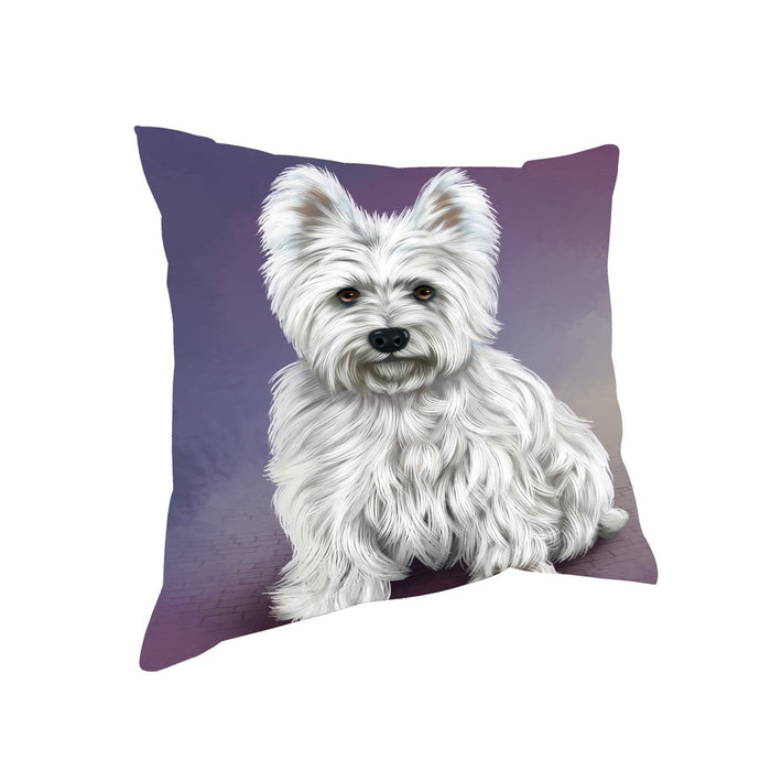 West Highland Terriers Puppy Dog Throw Pillow