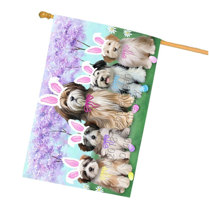 Tibetan Terriers Dog Easter Holiday House Flag FLG49378